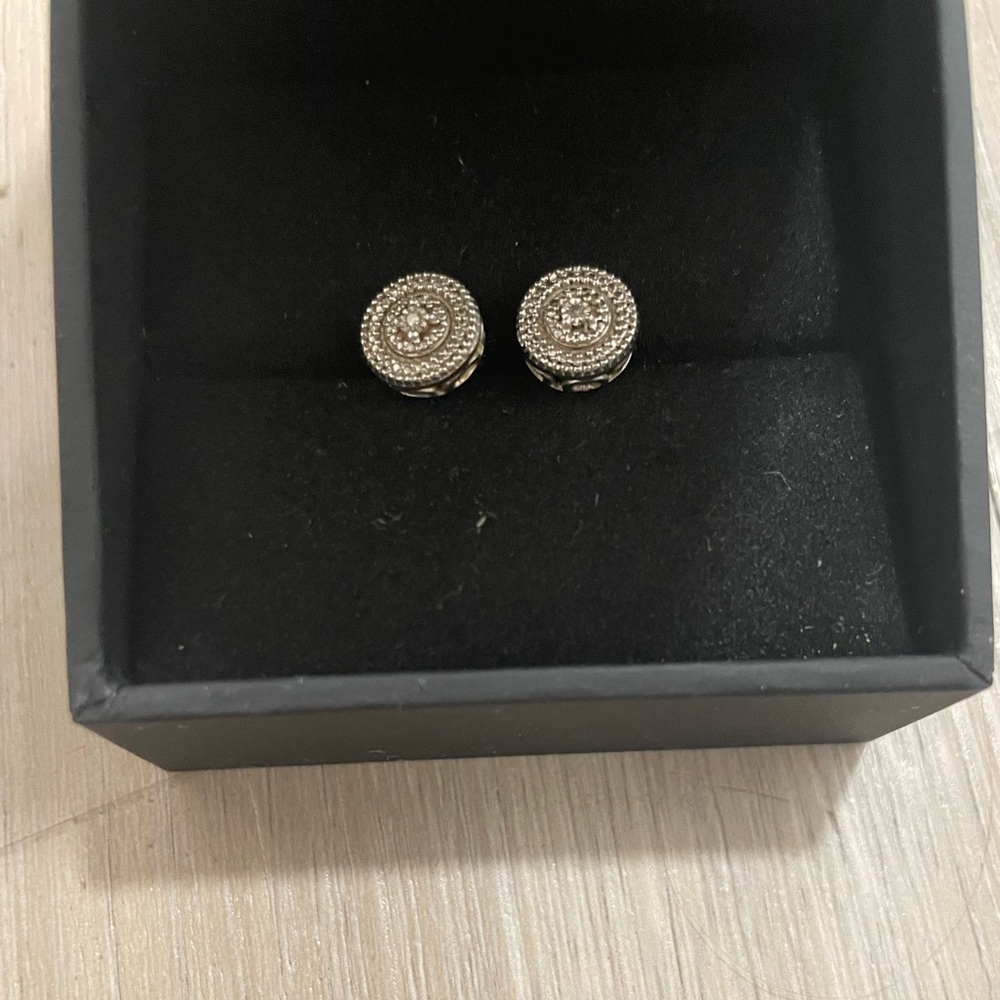 Kay Jewelers Silver and Gold Stud Earrings